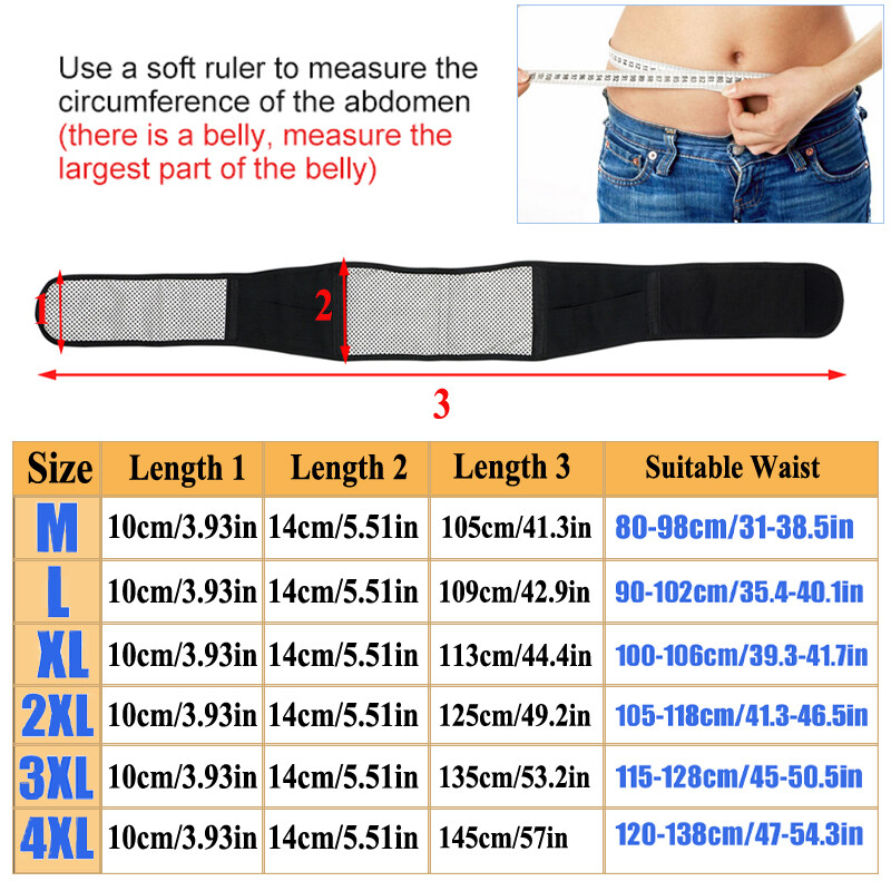 Ρυθμιζόμενη τουρμαλίνη μέσης αυτοθερμαινόμενη μαγνητική θεραπεία Ζώνη στήριξης μέσης κάτω μέσης Οσφυϊκός νάρθηκας Μασάζ ζώνη υγείας Φροντίδα