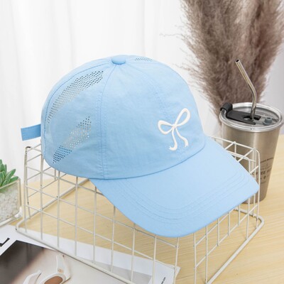 Ljetna tanka bejzbol kapa s mašnom za žene koja se brzo suši