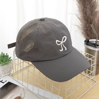 Ljetna tanka bejzbol kapa s mašnom za žene koja se brzo suši