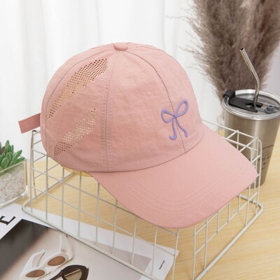 Ljetna tanka bejzbol kapa s mašnom za žene koja se brzo suši