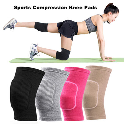 Sports Compression Knee Pads Ελαστικό Γόνατο Προστατευτικό Παχύ σφουγγάρι Στήριγμα γονάτου για χορευτική προπόνηση Γιόγκα