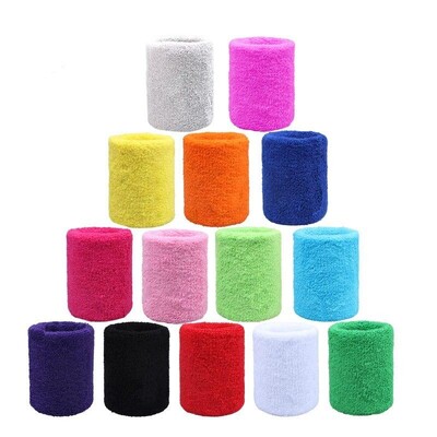 Comfort Βαμβακερό λουράκι Terry Cloth Αθλητικό περικάρπιο τένις μπάσκετ για τρέξιμο γιόγκα μπάντα καρπού προστατευτικό βραχίονα περιτύλιξης ιδρώτα ζώνη