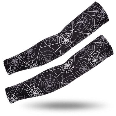Cobweb Game grijači za ruke za muškarce, biciklističke manžete, brzo sušenje, rukav za tetovažu za sportske igre, jastučić za lakat, navlaka za ruke, 1 par