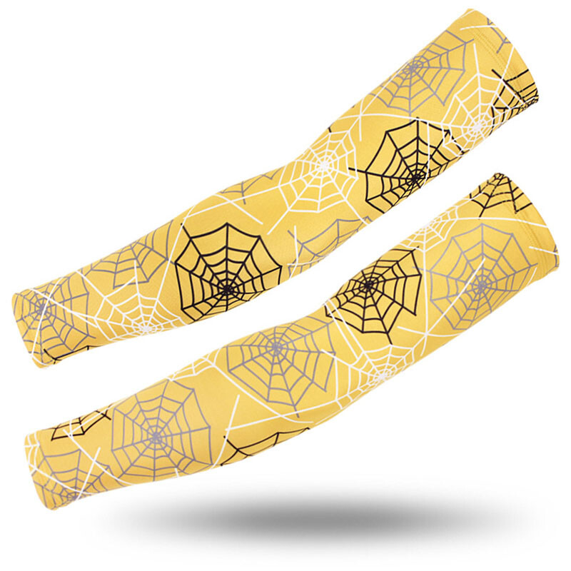 Cobweb Game grijači za ruke za muškarce, biciklističke manžete, brzo sušenje, rukav za tetovažu za sportske igre, jastučić za lakat, navlaka za ruke, 1 par