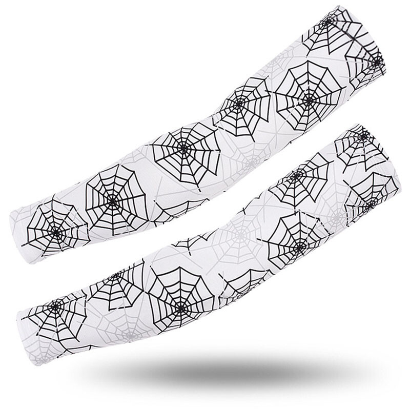 Cobweb Game grijači za ruke za muškarce, biciklističke manžete, brzo sušenje, rukav za tetovažu za sportske igre, jastučić za lakat, navlaka za ruke, 1 par