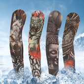 Mâneci de tatuaje 3D pentru bărbați și femei, protecție solară în aer liber, husă pentru braț pentru ciclism, manșetă fără sudură pentru baschet, protecție solară pentru călărie