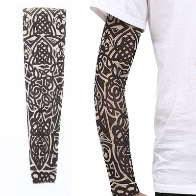 Mâneci de tatuaje 3D pentru bărbați și femei, protecție solară în aer liber, husă pentru braț pentru ciclism, manșetă fără sudură pentru baschet, protecție solară pentru călărie