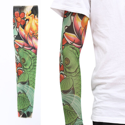 Mâneci de tatuaje 3D pentru bărbați și femei, protecție solară în aer liber, husă pentru braț pentru ciclism, manșetă fără sudură pentru baschet, protecție solară pentru călărie