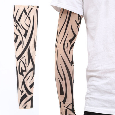 Mâneci de tatuaje 3D pentru bărbați și femei, protecție solară în aer liber, husă pentru braț pentru ciclism, manșetă fără sudură pentru baschet, protecție solară pentru călărie