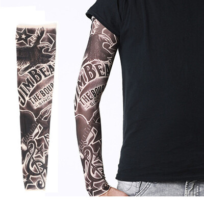 Mâneci de tatuaje 3D pentru bărbați și femei, protecție solară în aer liber, husă pentru braț pentru ciclism, manșetă fără sudură pentru baschet, protecție solară pentru călărie