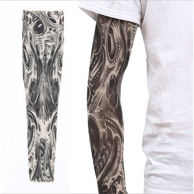 Mâneci de tatuaje 3D pentru bărbați și femei, protecție solară în aer liber, husă pentru braț pentru ciclism, manșetă fără sudură pentru baschet, protecție solară pentru călărie