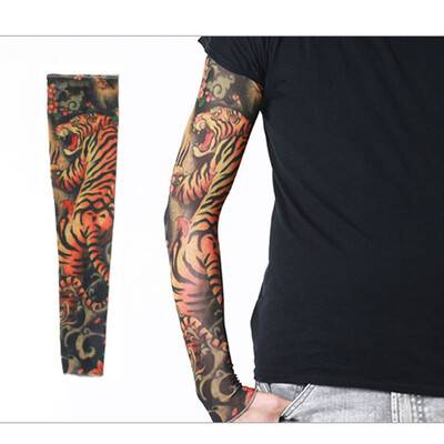 Mâneci de tatuaje 3D pentru bărbați și femei, protecție solară în aer liber, husă pentru braț pentru ciclism, manșetă fără sudură pentru baschet, protecție solară pentru călărie