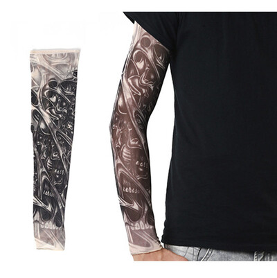 Mâneci de tatuaje 3D pentru bărbați și femei, protecție solară în aer liber, husă pentru braț pentru ciclism, manșetă fără sudură pentru baschet, protecție solară pentru călărie