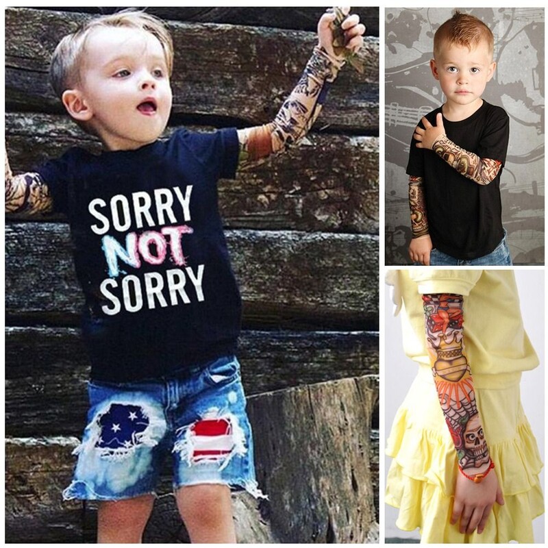 Vaikams Gėlė Rankovės Rankovės Rankovės Dangtis Lauke Sportas Bėgimas Vasaros Vėsinimas UV apsauga Tatuiruotė Rankovės Rankovės Apsauga nuo saulės