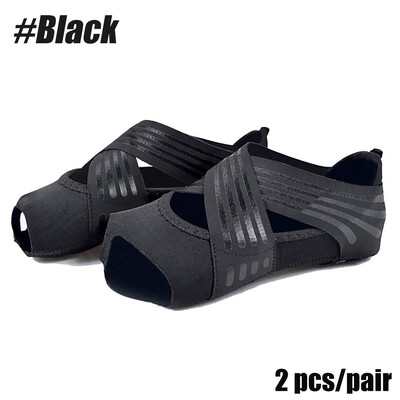 1 pereche de șosete profesionale pentru yoga, mânere anti-alunecare fără degete pentru Pilates, Pure Barre, balet, dans, șosete pentru antrenament desculț Pantofi femei