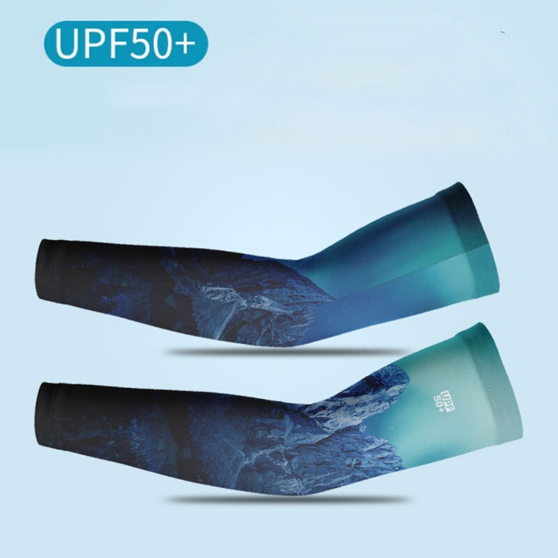 UPF50+ Maneca de brat Respirabila Uscare rapida Protectie UV Ciclism Maneca de sport Tesatura de gheata Protectie solara Imbracaminte sportiva Maneca de fitness