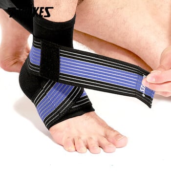 AOLIKES 1PCS Professional Sports Ankle Strain Wraps Bandages Elastic Ankle Support Brace Protector for Fitness Running