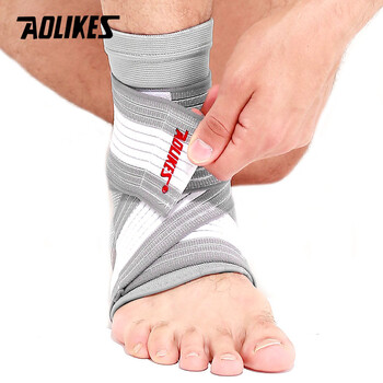 AOLIKES 1PCS Professional Sports Ankle Strain Wraps Bandages Elastic Ankle Support Brace Protector for Fitness Running