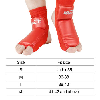 PU Leather MMA Boxing Muay Thai Foot Insteps Guards Feet Protector Martial Arts Wushu Sanda Training Protective Gear