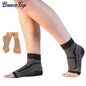 BraceTop 1 par kompresijskih rukava za stopala protiv umora, podrška za gležnjeve, ciklus trčanja, košarka, sportovi na otvorenom, muške čarape za gležnjeve