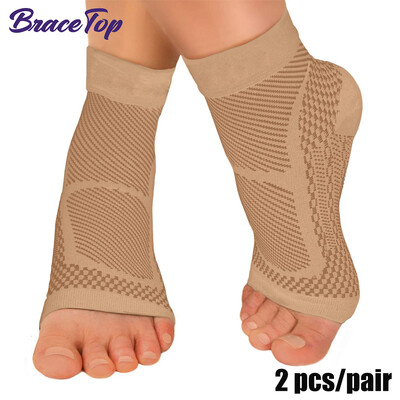 BraceTop 1 par kompresijskih rukava za stopala protiv umora, podrška za gležnjeve, ciklus trčanja, košarka, sportovi na otvorenom, muške čarape za gležnjeve