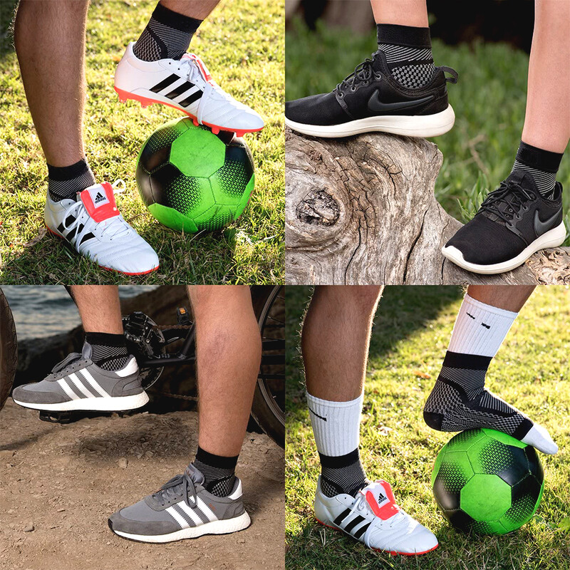 BraceTop 1 par kompresijskih rukava za stopala protiv umora, podrška za gležnjeve, ciklus trčanja, košarka, sportovi na otvorenom, muške čarape za gležnjeve