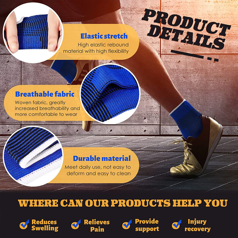 1 pāris profesionālas elastīgas, trikotāžas potītes atbalsta lentes potītes stiprinājums potītes sastiepumam Sports aizsargā apavus potītes terapijai