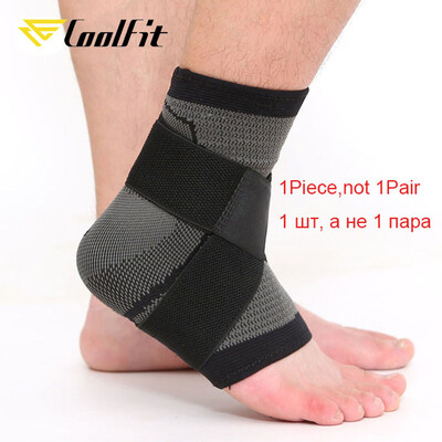 „CoolFit“ 1 vnt. Nauja sportinė kulkšnies petnešėlė suspaudimo dirželis, rankovės palaiko 3D pynimo elastinį tvarstį pėdų apsauginė įranga „Fitness“