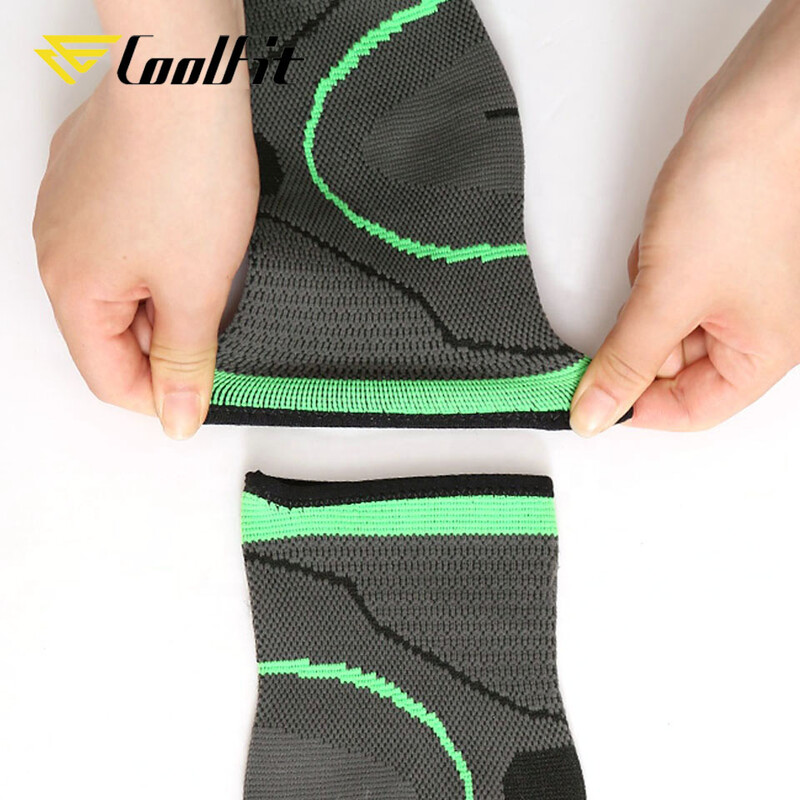 „CoolFit“ 1 vnt. Nauja sportinė kulkšnies petnešėlė suspaudimo dirželis, rankovės palaiko 3D pynimo elastinį tvarstį pėdų apsauginė įranga „Fitness“
