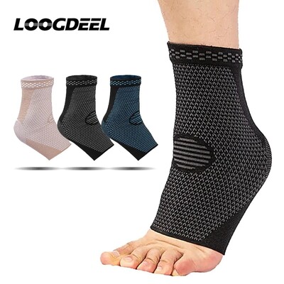 LOOGDEEL 1 buc. Protector de gleznă din nailon tricotat elastic, respirabil, baschet, fitness, coarda de sărit sub presiune