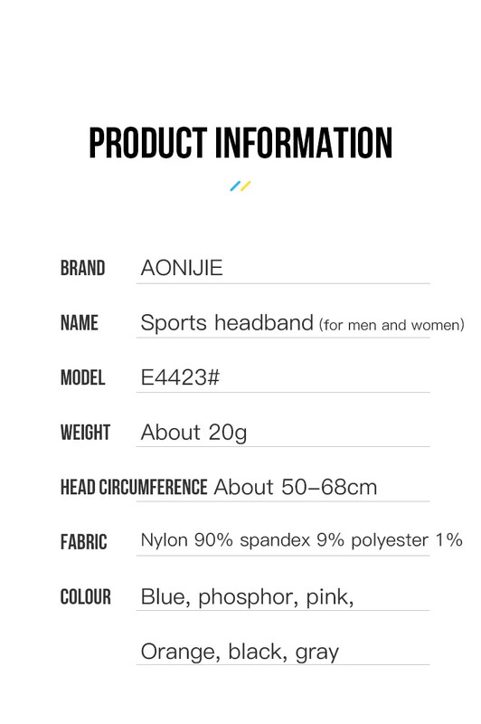 AONIJIE E4423 Vježbanje Sportska traka za glavu Neklizajuća traka za znojnicu Mekana rastezljiva bandana Trčanje Joga Teretana Fitnes Trčanje