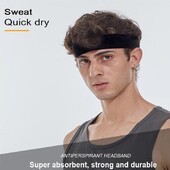 Sportska prozračna raznobojna pamučna traka za glavu, elastična frotirna znojnica za upijanje znoja za tenis i trčanje