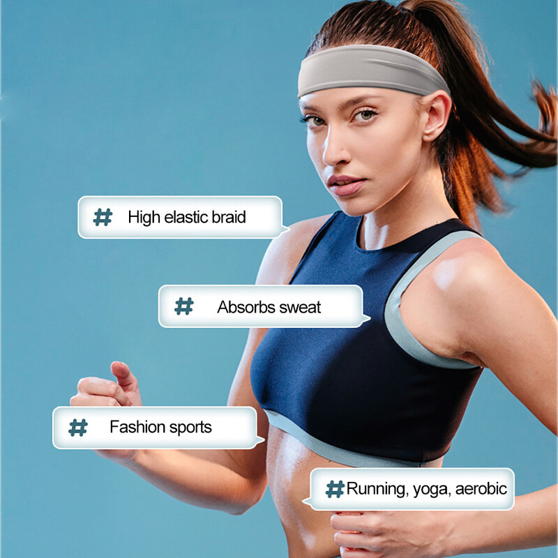 AOLIKES sportske trake za glavu za muškarce, žene, neklizajuća traka za znoj za vježbanje, trčanje, biciklizam, joga, traka za kosu