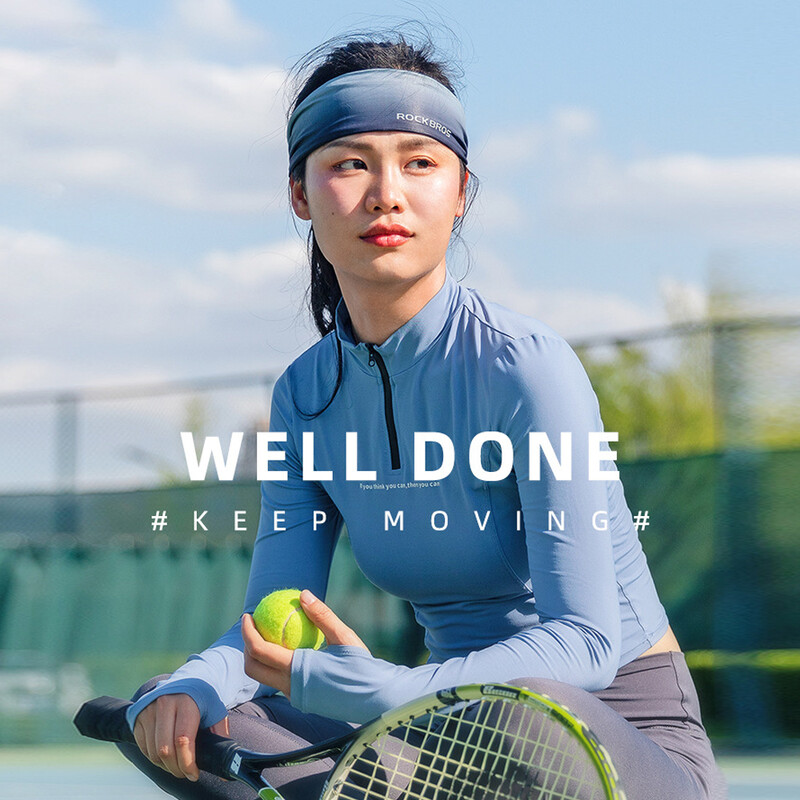 ROCKBROS Sportska traka za glavu Traka za glavu koja upija znoj Muška i ženska traka za znojenje Obruči Traka za glavu za ljetnu košarku za trčanje