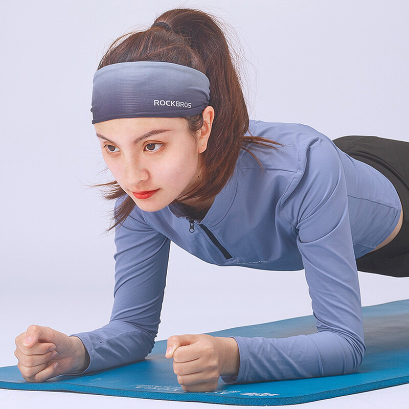ROCKBROS Sportska traka za glavu Traka za glavu koja upija znoj Muška i ženska traka za znojenje Obruči Traka za glavu za ljetnu košarku za trčanje