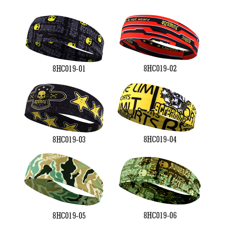 Gotikinė kaukolės galvos juosta prakaito juostelė Sportinė galvos plaukų juosta Treniruotė Tenisas Fitnesas Bėgimas Krepšinis Bėgimas Baisus prakaito dirželis Moterys Vyrai