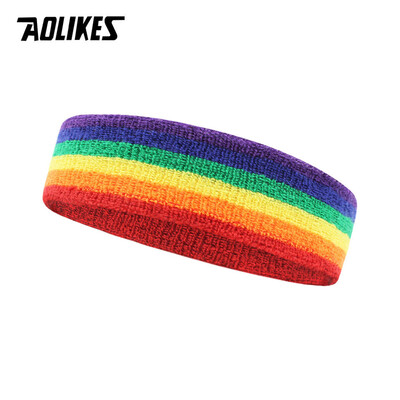 AOLIKES Pamučna atletska traka za glavu Elastične znojnice Žene Muškarci Košarka Sport Teretana Fitnes Traka za znojenje Odbojka Tenis