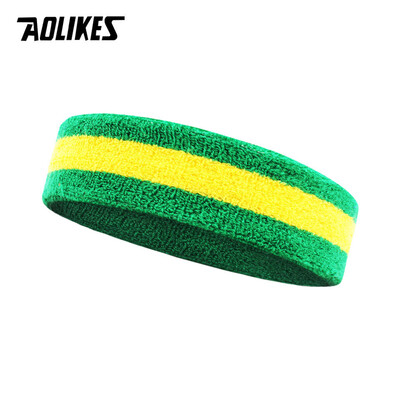 AOLIKES Pamučna atletska traka za glavu Elastične znojnice Žene Muškarci Košarka Sport Teretana Fitnes Traka za znojenje Odbojka Tenis