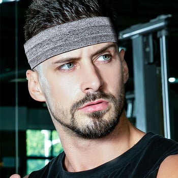 1PC Тренировка Sweatband Йога Бягане Фитнес Спорт лента за глава Колоездене Тенис лента за коса Нехлъзгаща се лента за глава Мъже Жени