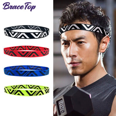 Ανδρικά Γυναικεία Fitness Headband Αναπνεύσιμη αθλητική ιδρώτα Ζώνες μαλλιών Προστασία μετώπου Running Fitness Yoga Tenis Elastic Sweatband