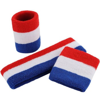 Ленти за глава AOLIKES Sweat Band Bands Bands за мъже - Комплект ленти за изпотяване на китката за глава - Идеален за спорт, лека атлетика, събитие, тренировка, баскетбол