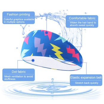 Еластична йога лента за глава Лента за пот Спортна лента за коса за глава Тренировка Тенис Фитнес Джог Баскетбол Бягане Лента за пот Жени Мъже