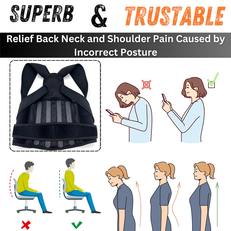 Corrector de postură spate, bretele ajustabile pentru gât, echipament de antrenament, la birou, la domiciliu, bărbat, femeie, centură de corecție pentru postura umărului