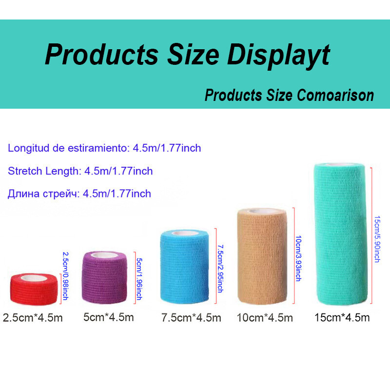 Spalvinga sportinė lipni elastinė tvarsliava apvyniojama juosta 4,5 m elastoplastas, skirtas kelio atramos pagalvėlėms pirštas kulkšnis delnas pečiai