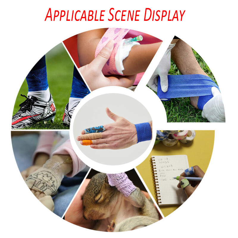 Spalvinga sportinė lipni elastinė tvarsliava apvyniojama juosta 4,5 m elastoplastas, skirtas kelio atramos pagalvėlėms pirštas kulkšnis delnas pečiai