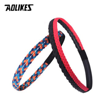 AOLIKES 1PCS Weave Elastic Yoga Sweatband за жени, мъже, бягащи ленти за коса, фитнес ленти за пот, спортна силиконова противоплъзгаща лента за глава