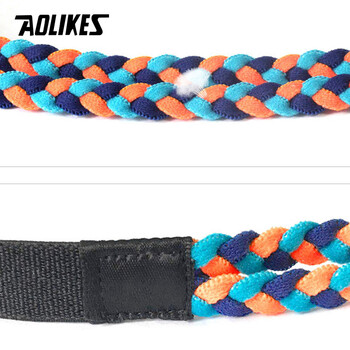 AOLIKES 1PCS Weave Elastic Yoga Sweatband за жени, мъже, бягащи ленти за коса, фитнес ленти за пот, спортна силиконова противоплъзгаща лента за глава