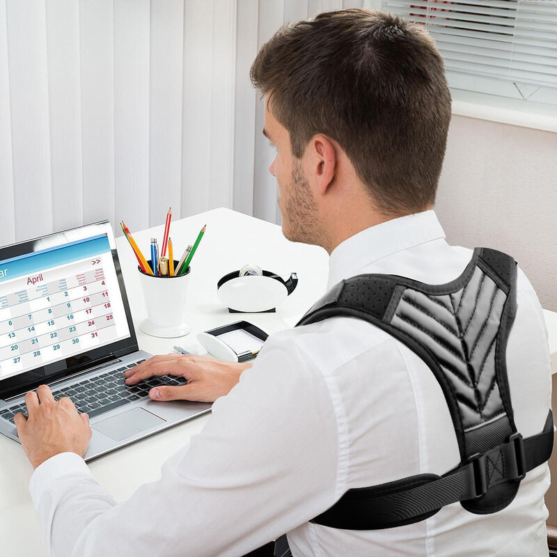 Podesivi korektor držanja Potpora za leđa Žene Muškarci Korekcija grbavih leđa Ispravljač leđa Radni steznik za bolove u gornjem dijelu leđa