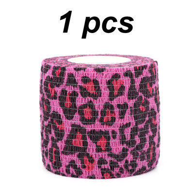 1/3/6 komada ružičaste trake s uzorkom leoparda, zavoj za tetoviranje, protuklizni, sportski netkani materijal, samoljepljivi elastični zavoj
