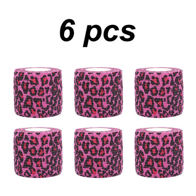1/3/6 komada ružičaste trake s uzorkom leoparda, zavoj za tetoviranje, protuklizni, sportski netkani materijal, samoljepljivi elastični zavoj